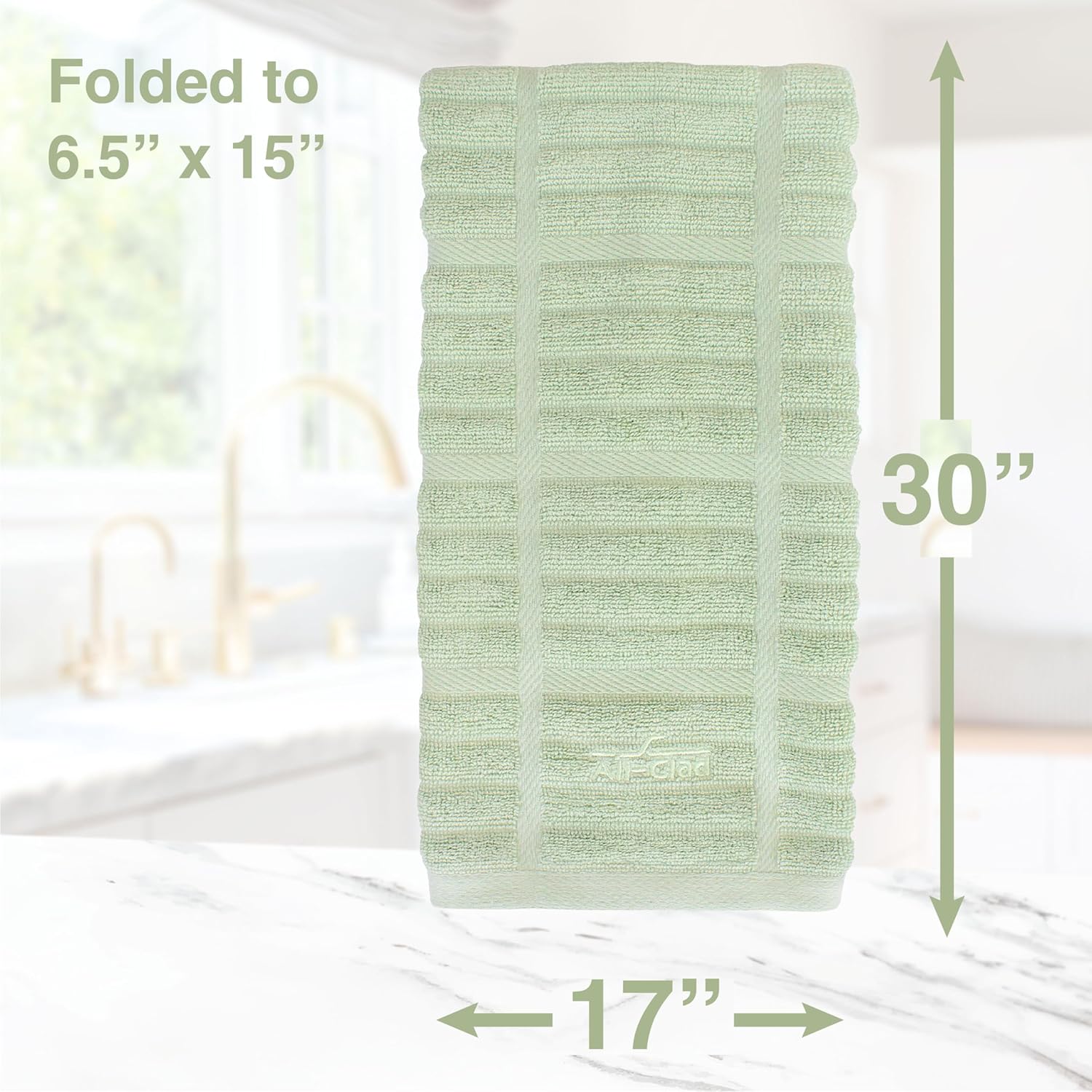 All-Clad Solid Kitchen Towel – Fennel