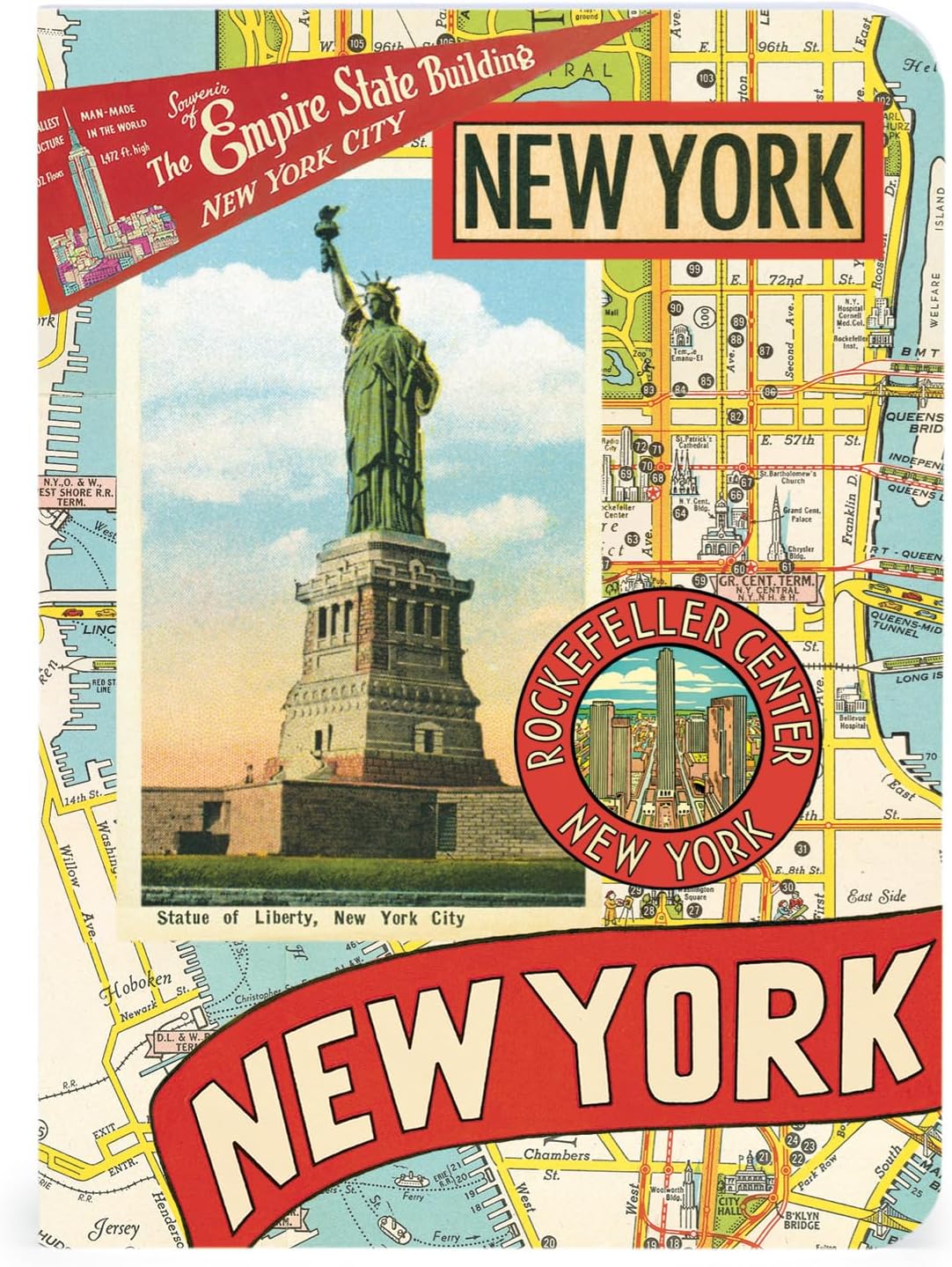 Cavallini & Co. New York City  Mini Notebooks – Set of 3 –4" x 5.5"