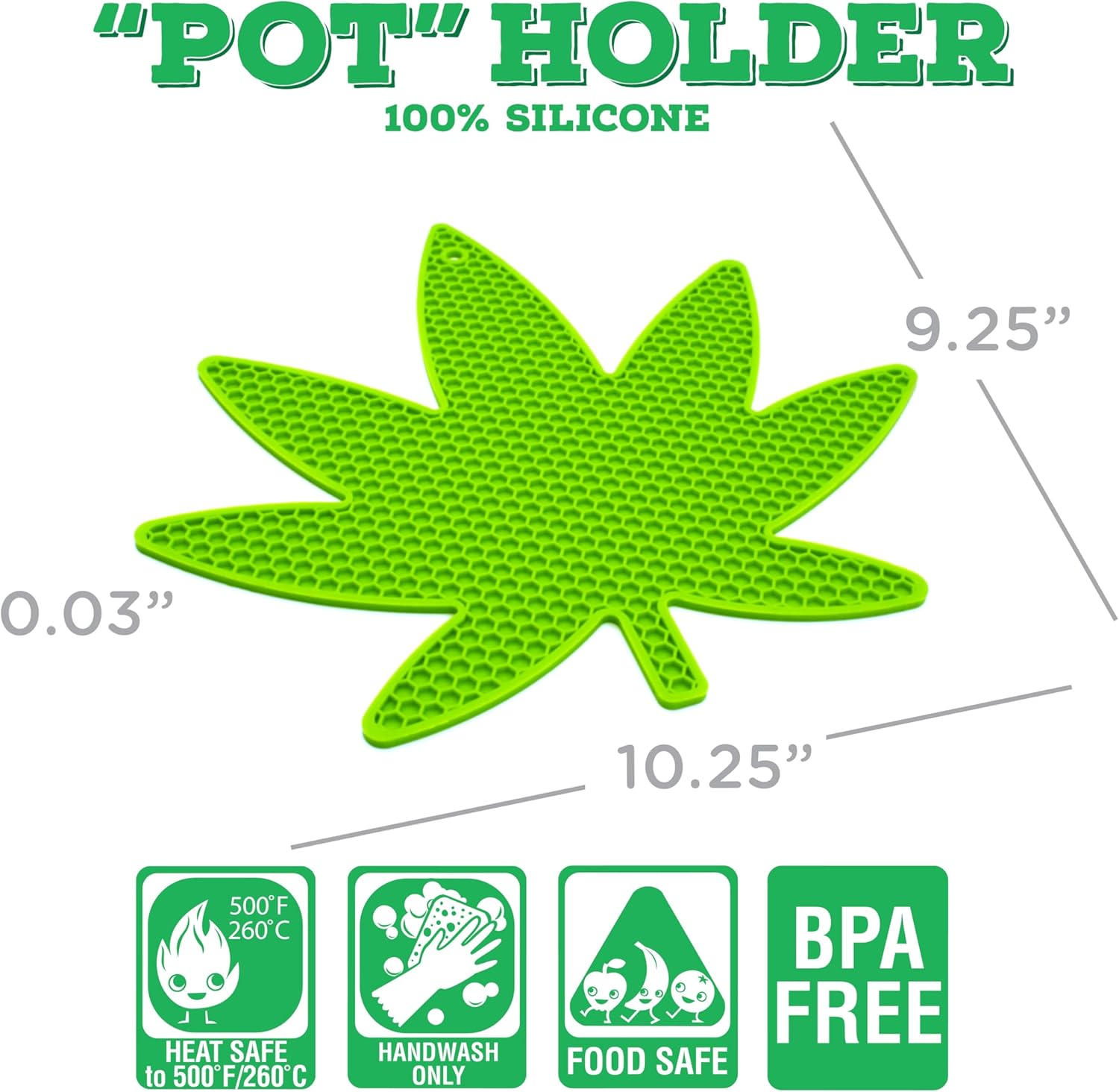 GAMAGO - Pot Leaf Shaped Silicone Pot Holder | Trivet