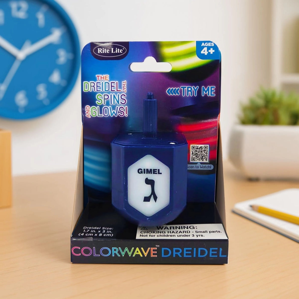 Chanukah Colorwave Light Up Dreidel with Color Changing Lights