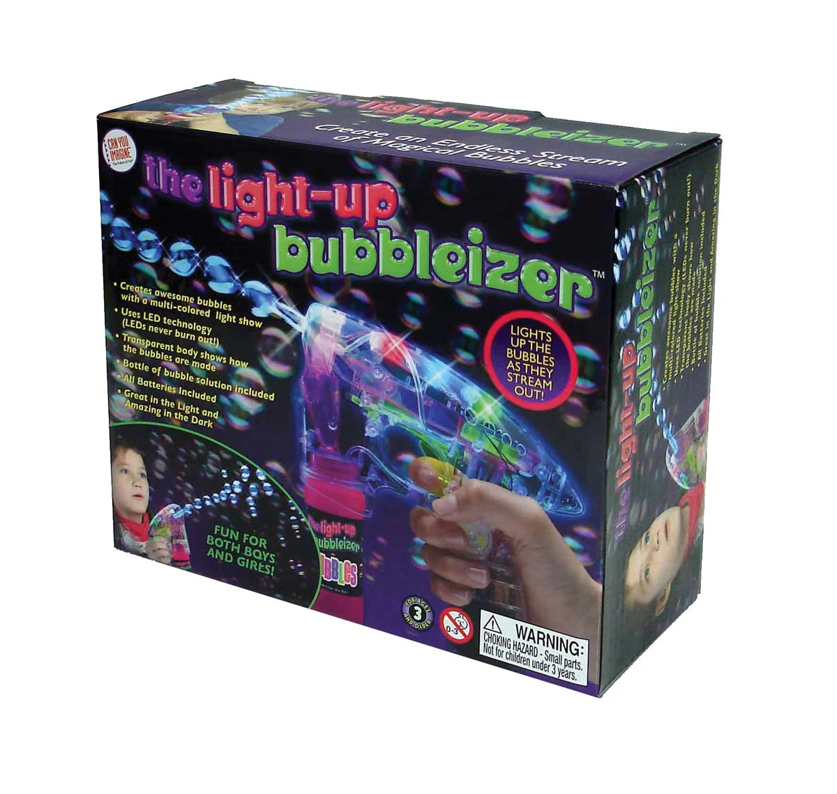 Light Up Bubbleizer Toy Glistening Bubbles With Colored Lights