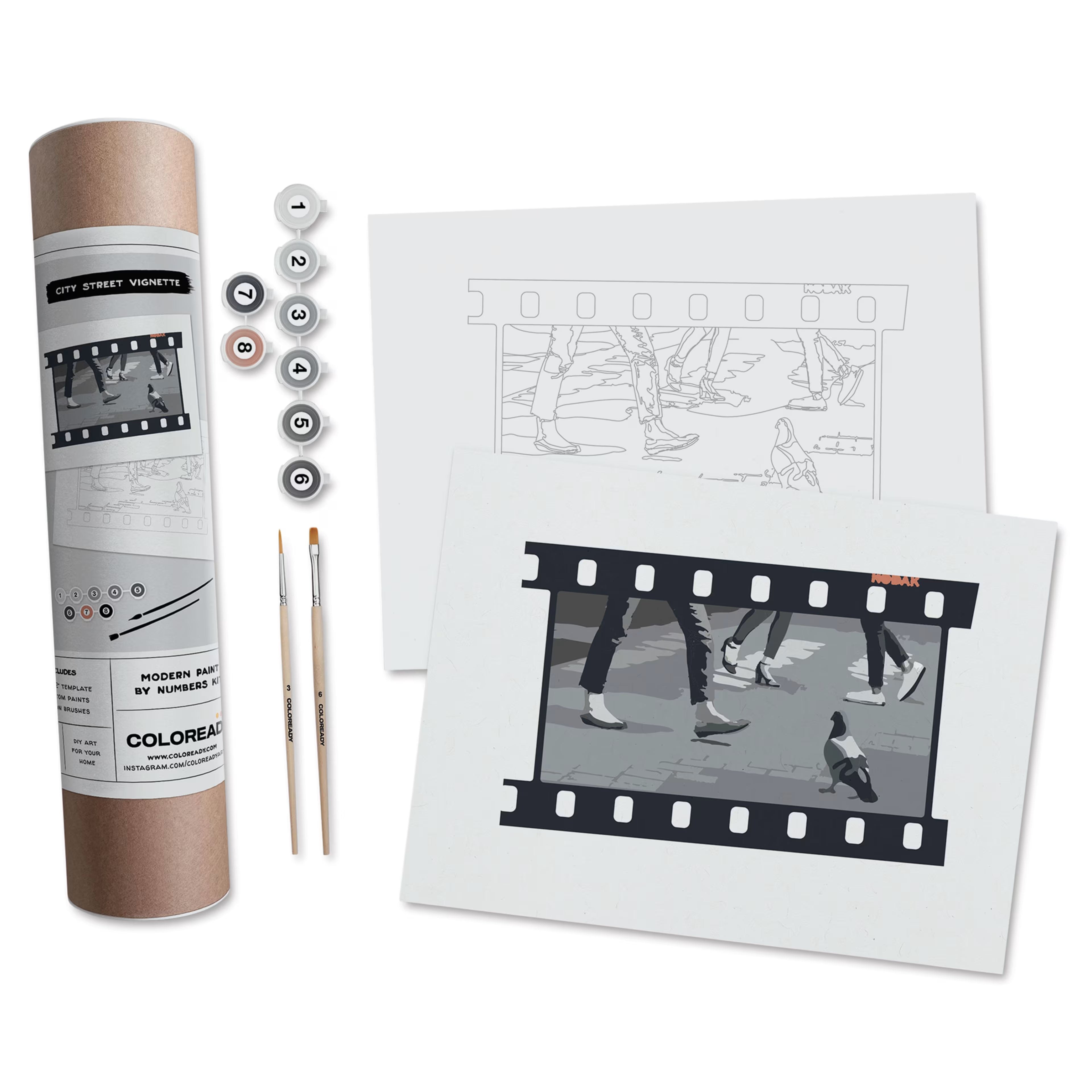 Coloready Paint by Number Kit - City Street Vignette