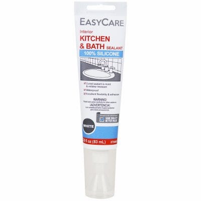 Kitchen & Bath Silicone Sealant – White – 2.8oz