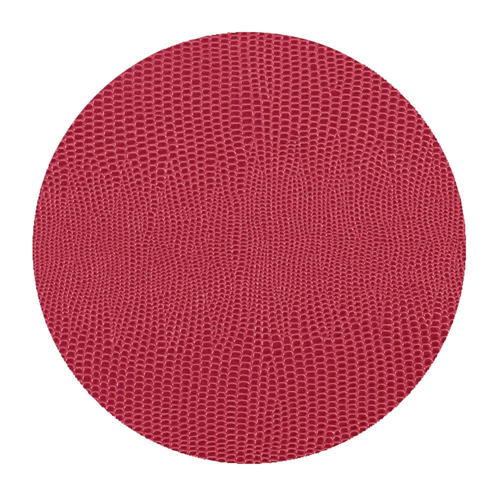 Caspari Lizard Felt-Backed Coasters – Cranberry – Set of 8