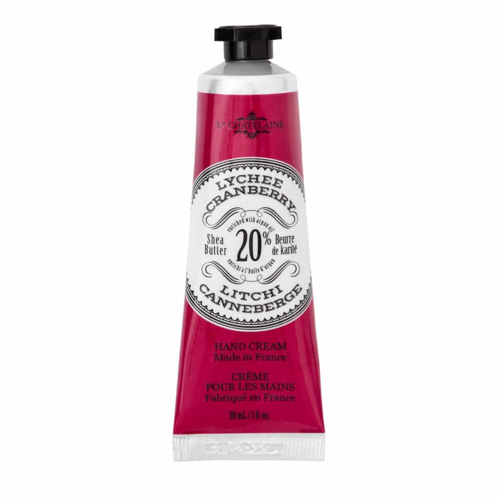 La Chatelaine Travel Size Hand Cream – Lychee Cranberry