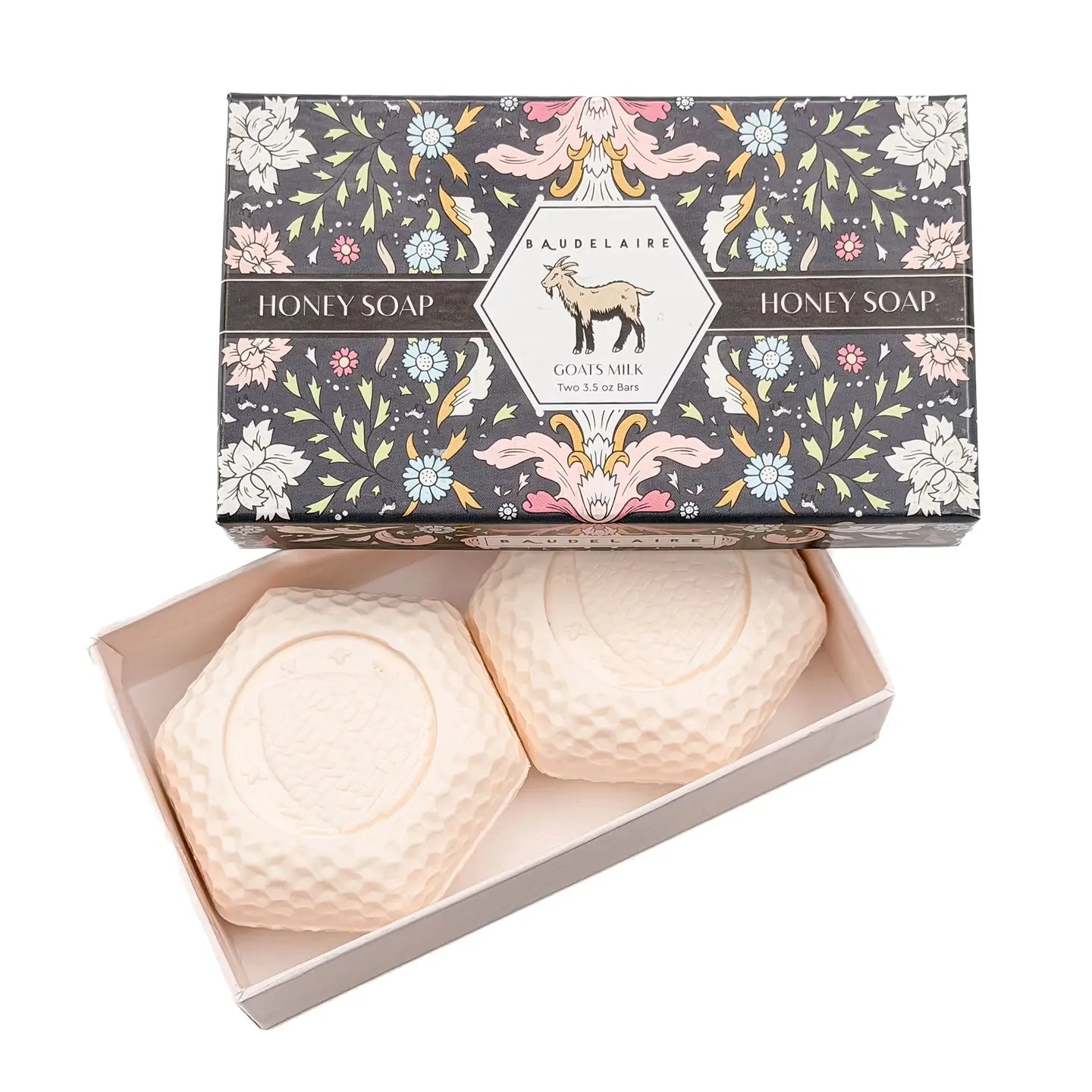 Baudelaire Goats Milk Honey Bar Soap – 3.5oz –  2 Bar Gift Box