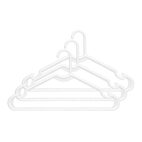 Heavy-Duty Plastic Hangers – White – 3-Pk