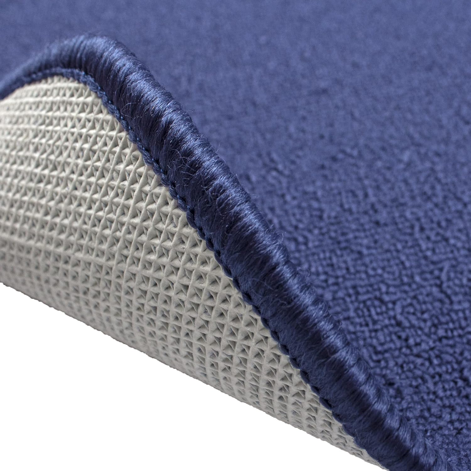 Ritz Solid Stain Resistant Accent Rug – Blue – 18" x 30"