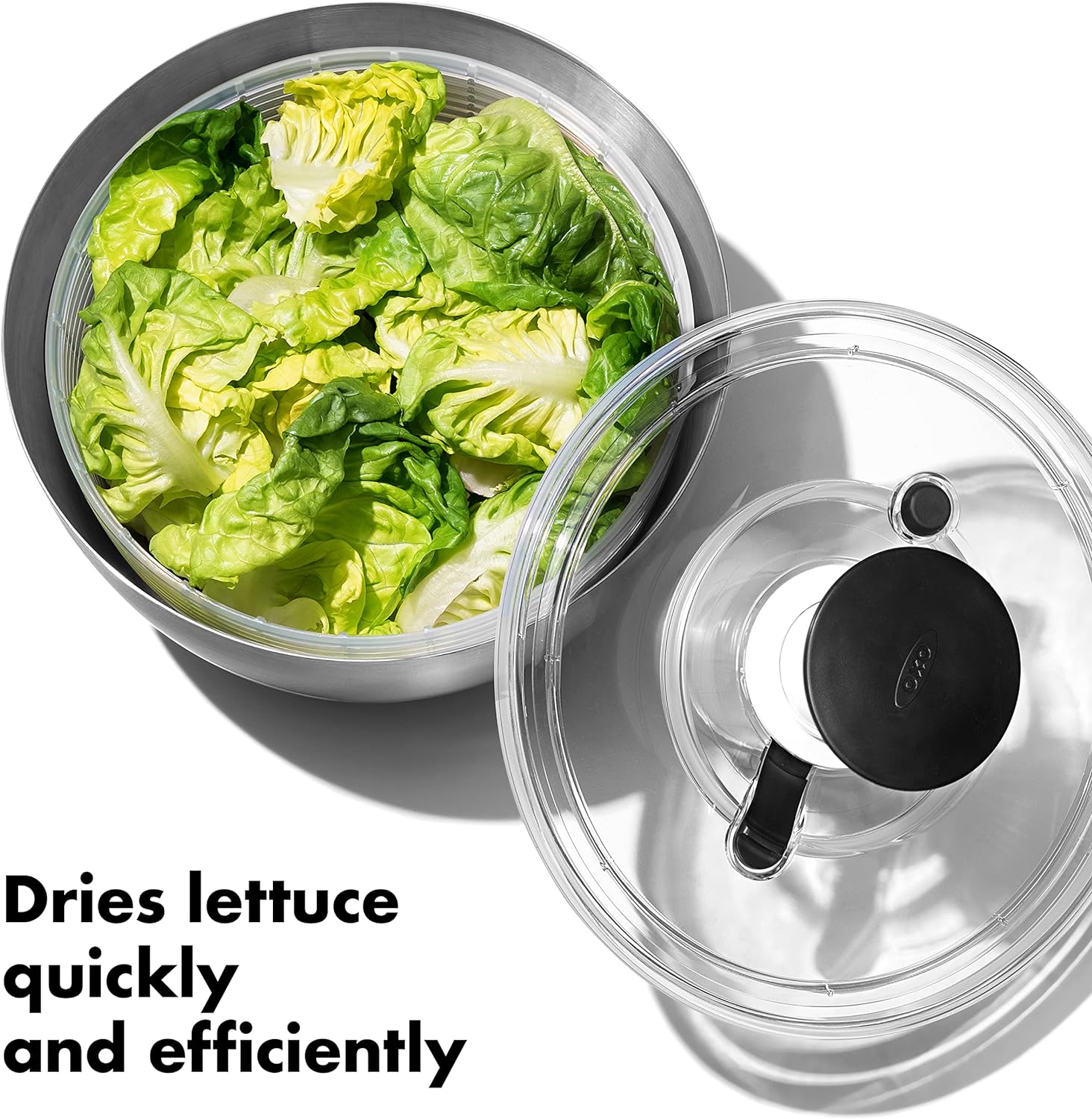 OXO Good Grips Stainless Steel Salad Spinner – 6.34 Qt.