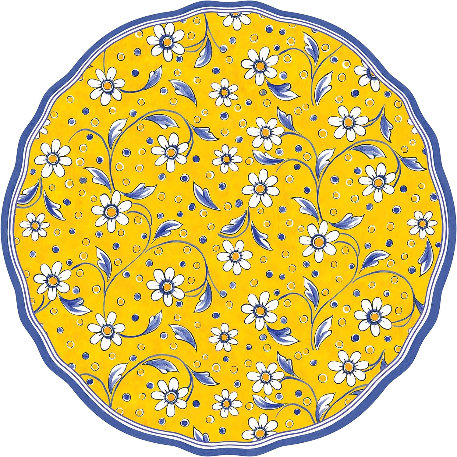 Le Cadeaux 15.5" Round Paper Placemats – Benidorm – Pack of 20