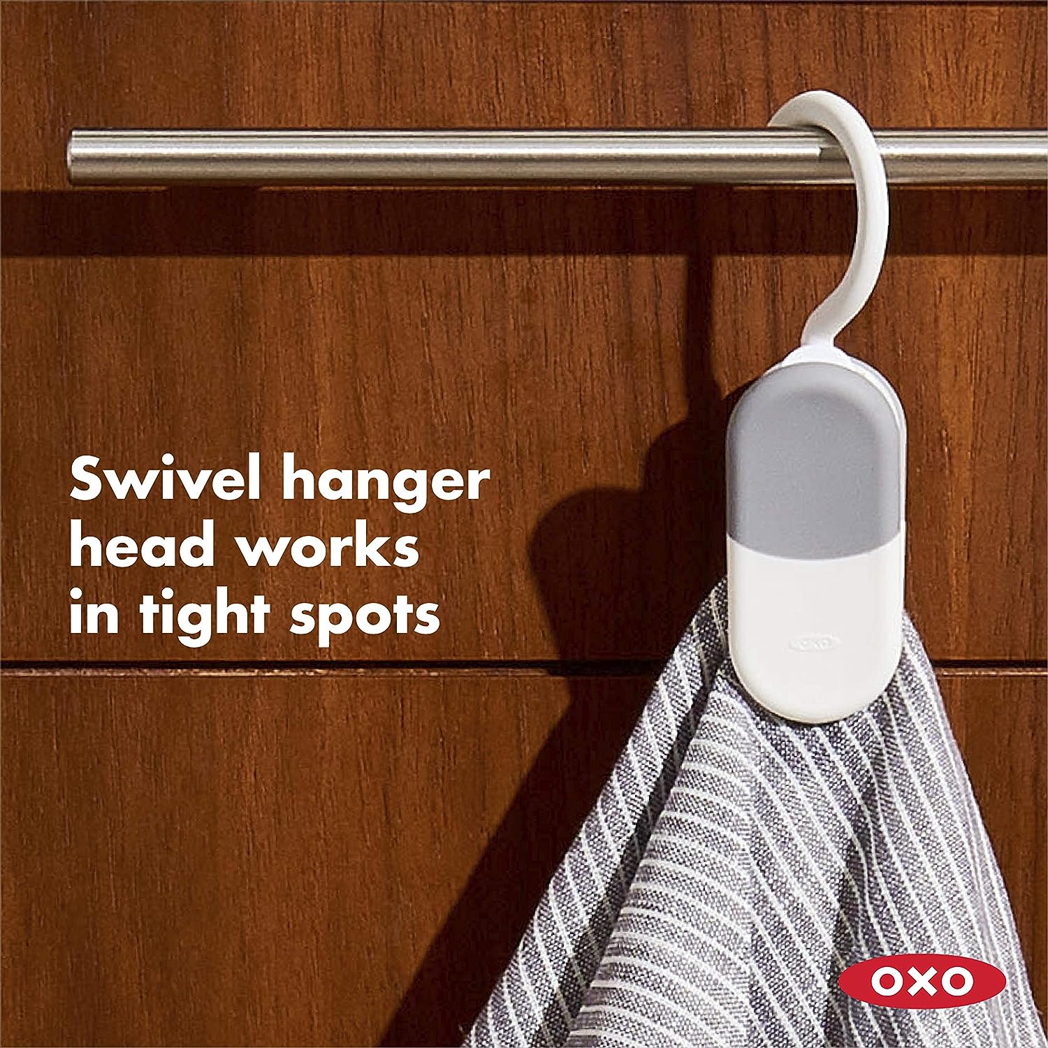 OXO Good Grips 3-Piece Clip Hanger Set – White