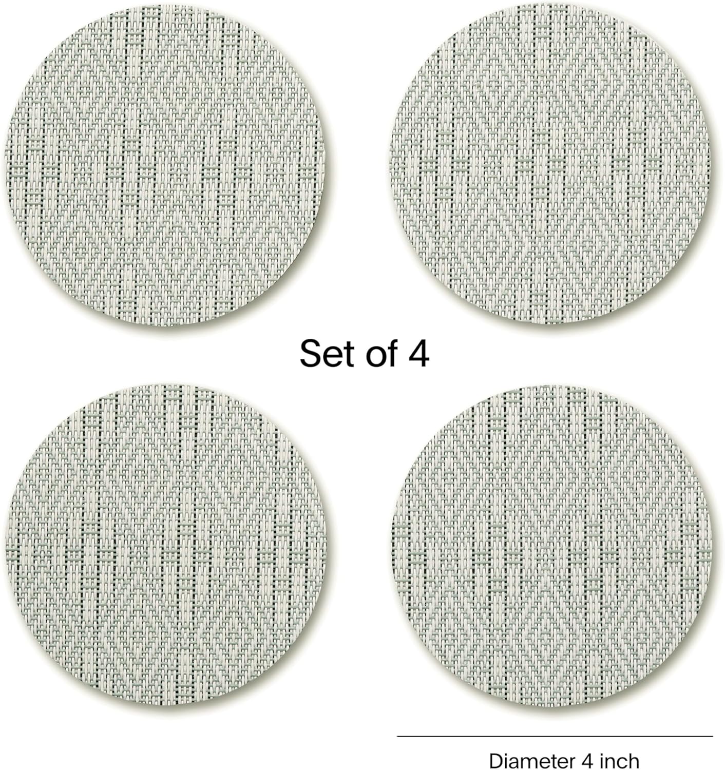 Chilewich Boxwood Geometric Lace Weave Coasters - Abalone – Set of 4