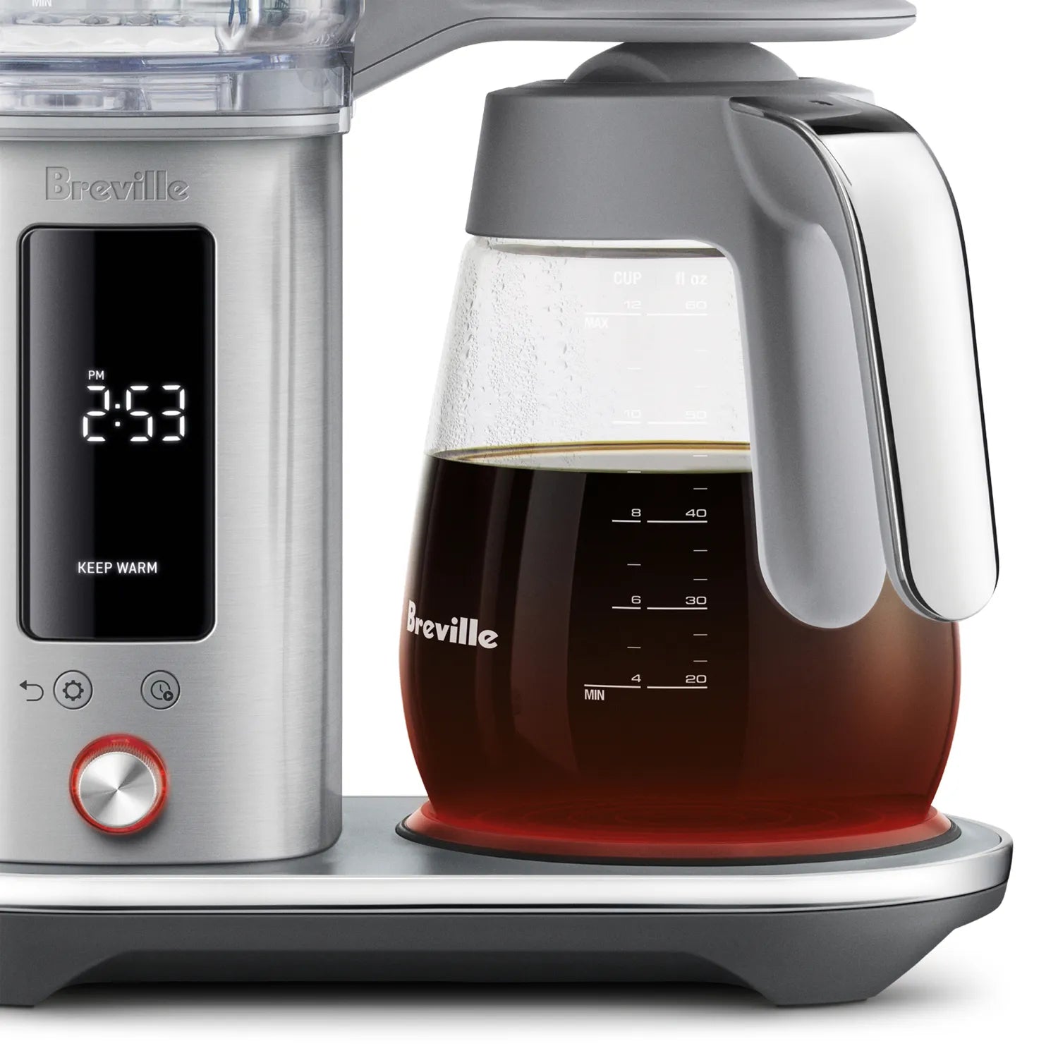 Breville The Luxe Brewer Glass Coffee Machine – Brushed Stainless Steel – 12 cup