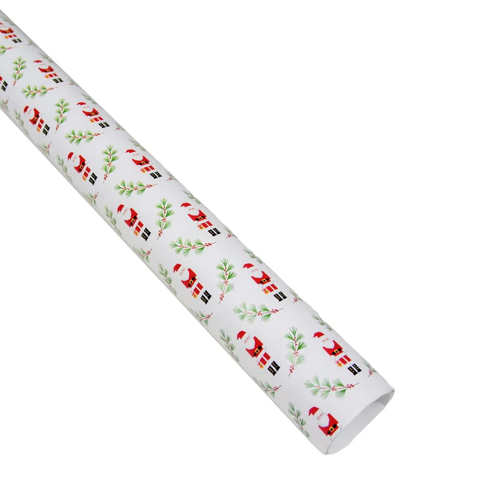 Caspari Little Santas Gift Wrap Paper - 30" x 8' Roll – Local Delivery Only