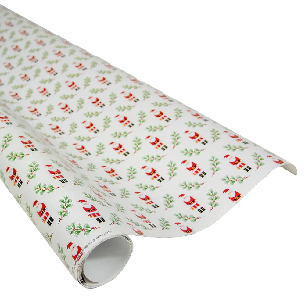 Caspari Little Santas Gift Wrap Paper - 30" x 8' Roll – Local Delivery Only