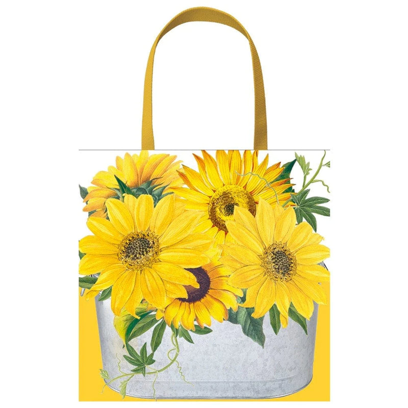 Caspari Sunflowers Small Gift Bag