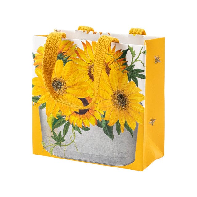 Caspari Sunflowers Small Gift Bag