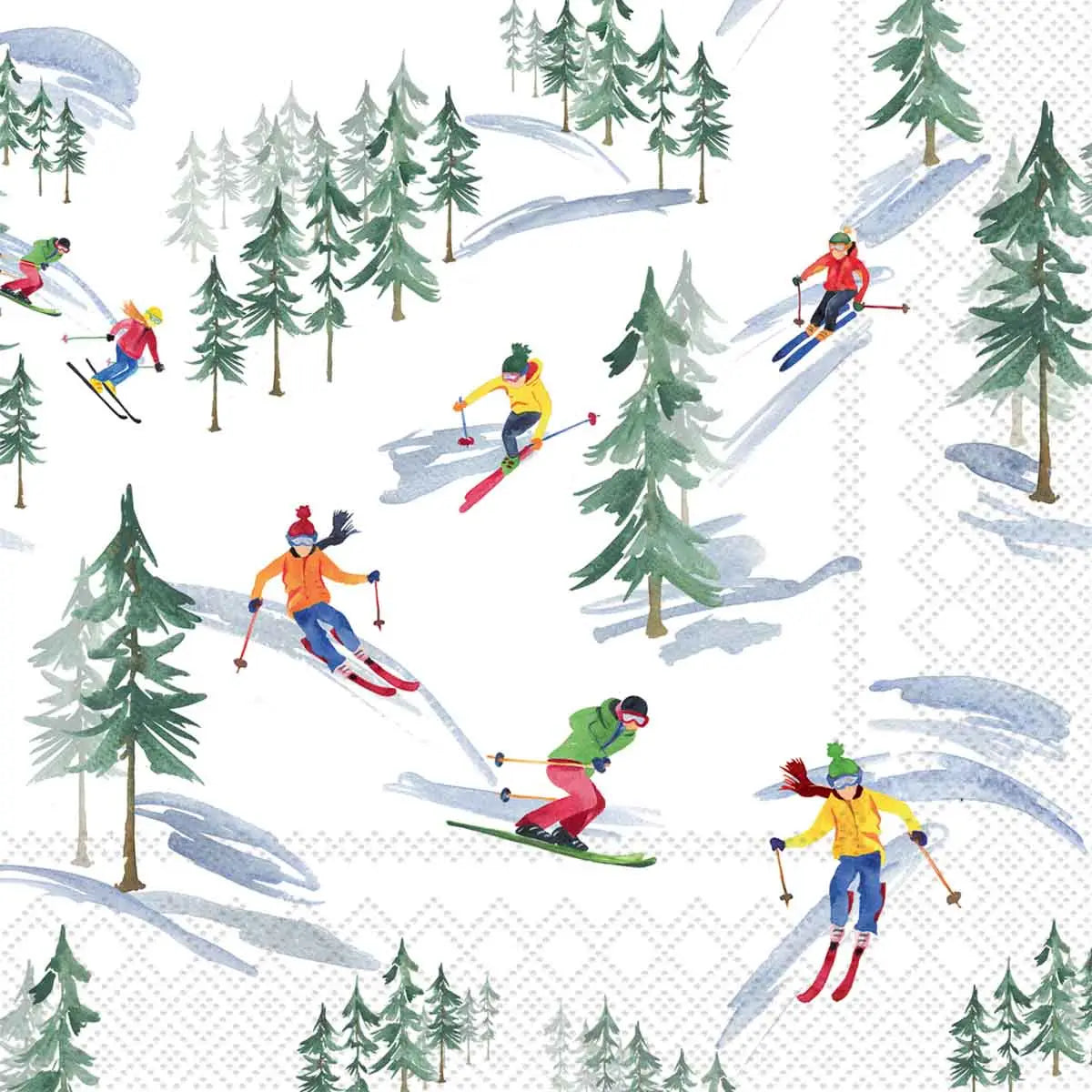 Down the Slope Christmas Cocktail Napkins - 20pk