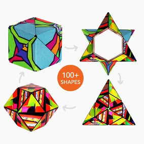 Shashibo Shape Shifting Fidget Cube with 36 Rare Earth Magnets – Stained Glass
