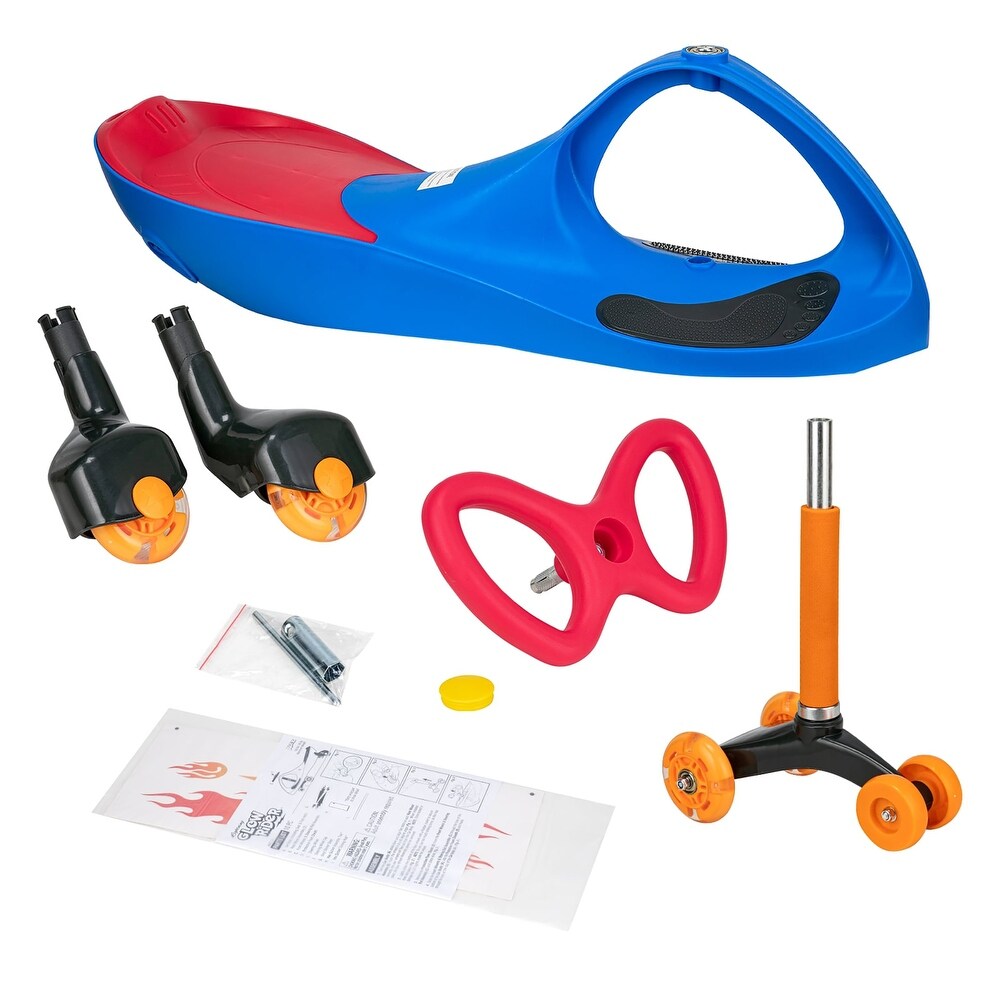 Plasma Glow Light Up Wheels Ride On Toy – Blue & Red