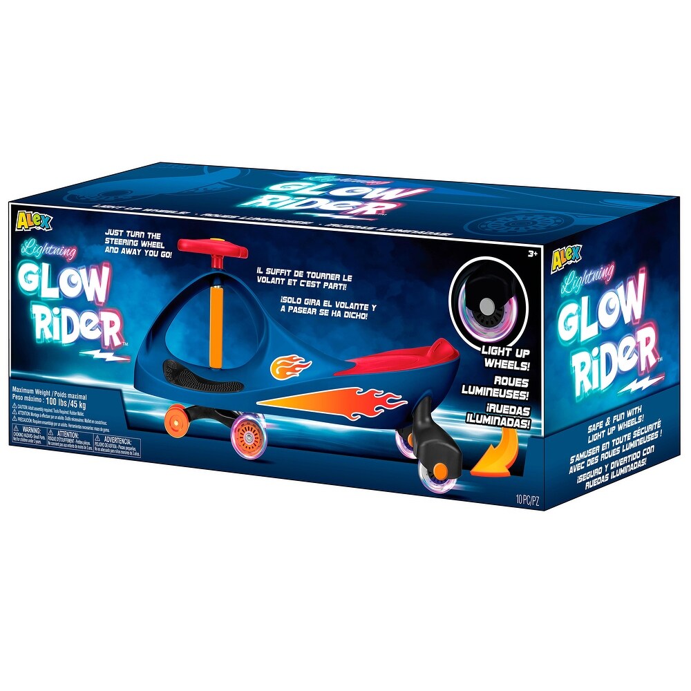 Plasma Glow Light Up Wheels Ride On Toy – Blue & Red