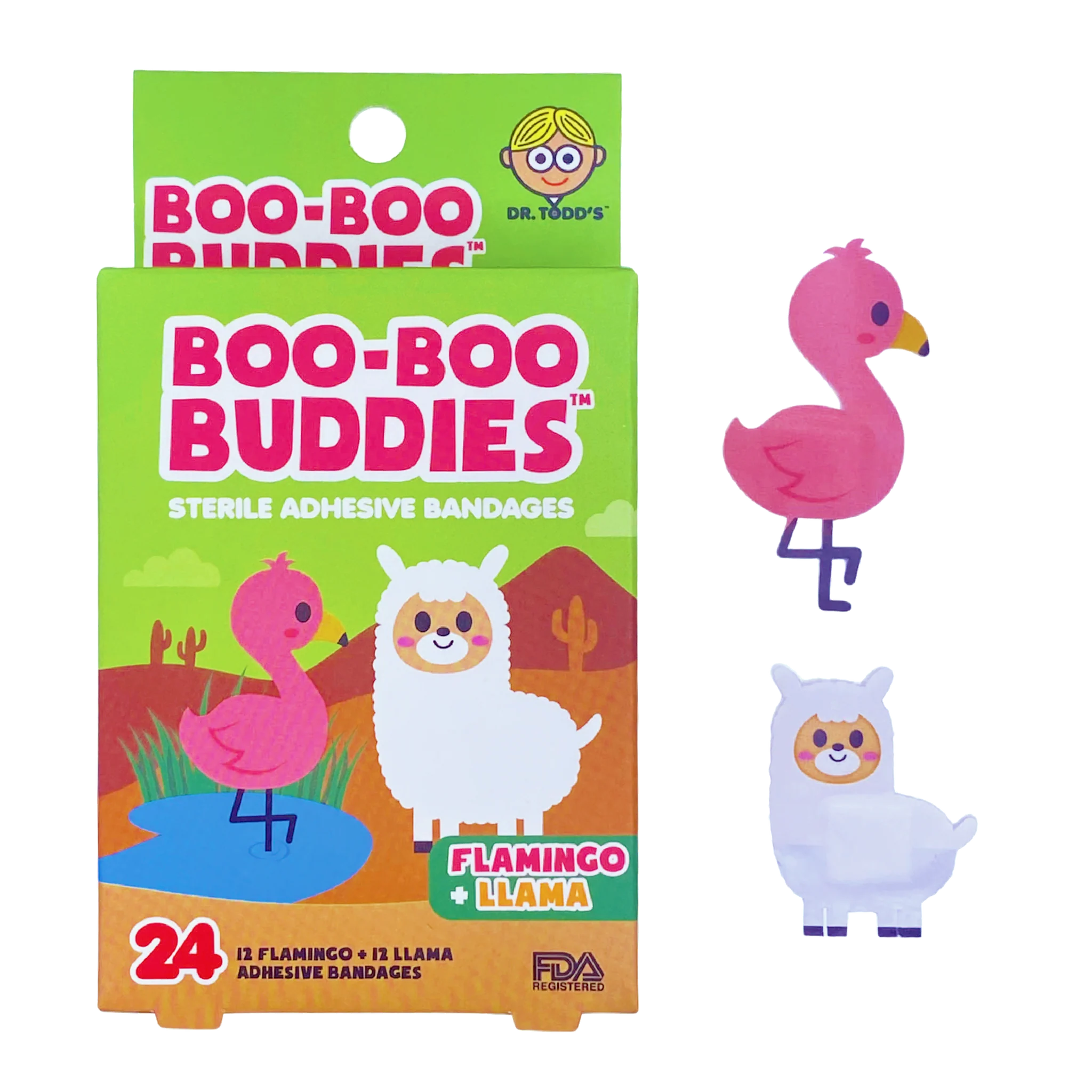 Boo-Boo Flamingo and Llama Bandages