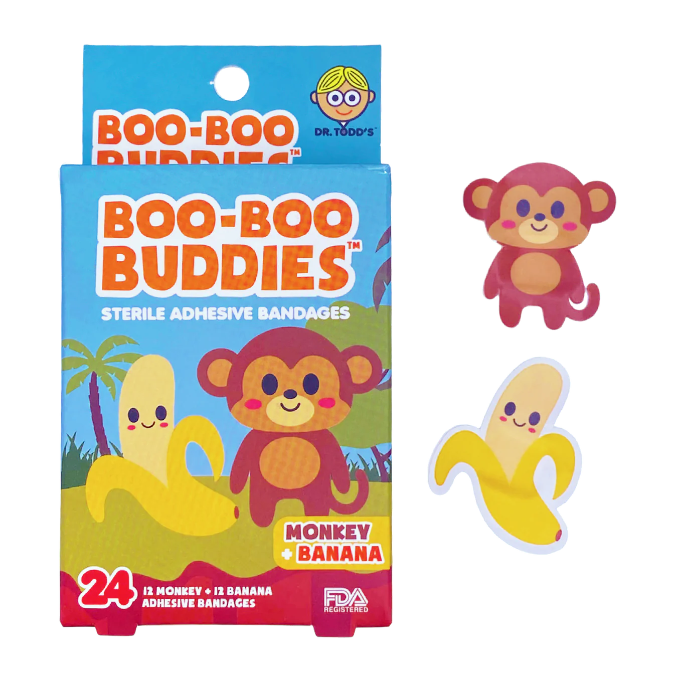 Boo-Boo Buddies Monkey & Banana Bandages