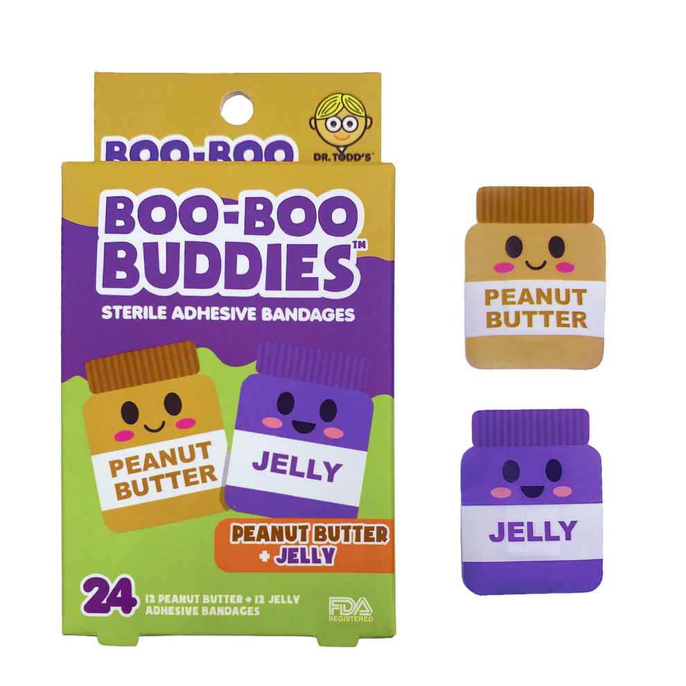 Boo-Boo Peanut Butter and Jelly Jar Bandages