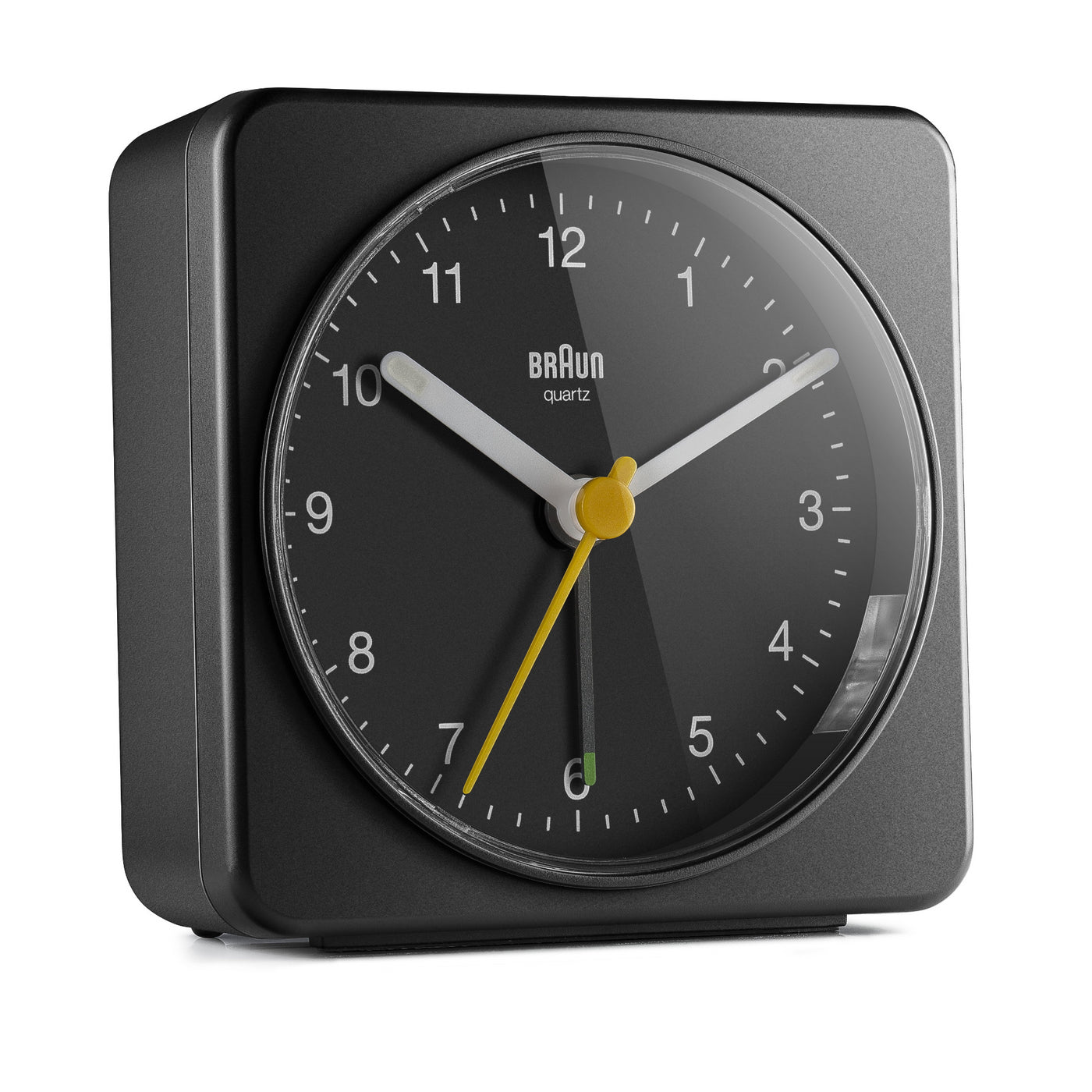 Braun Large Travel Analogue Alarm Clock – Black/Black
