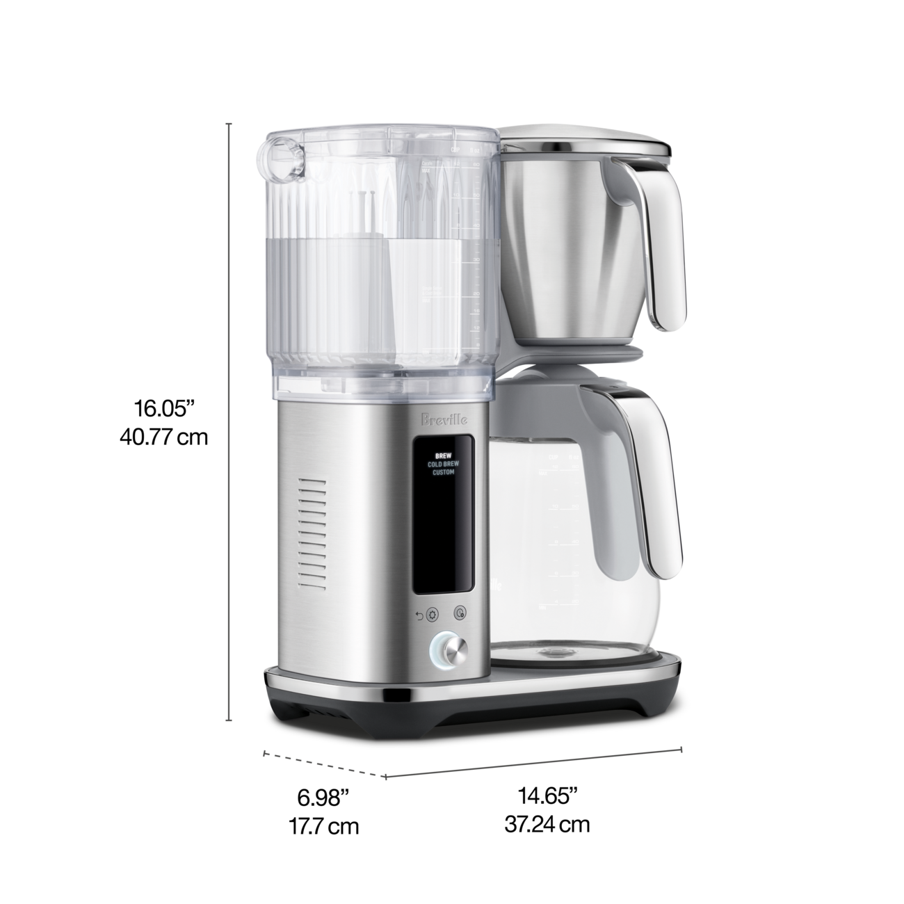 Breville The Luxe Brewer Glass Coffee Machine – Brushed Stainless Steel – 12 cup