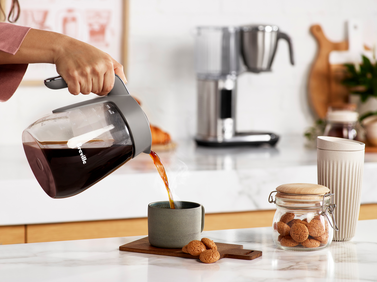 Breville The Luxe Brewer Glass Coffee Machine – Brushed Stainless Steel – 12 cup