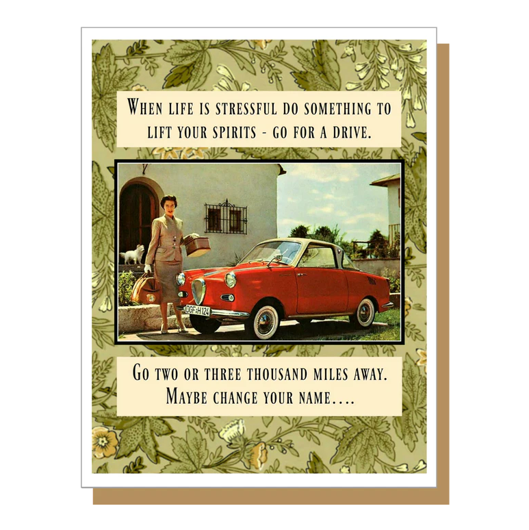 Umlaut Brooklyn Hard Times Card – Go For A Drive