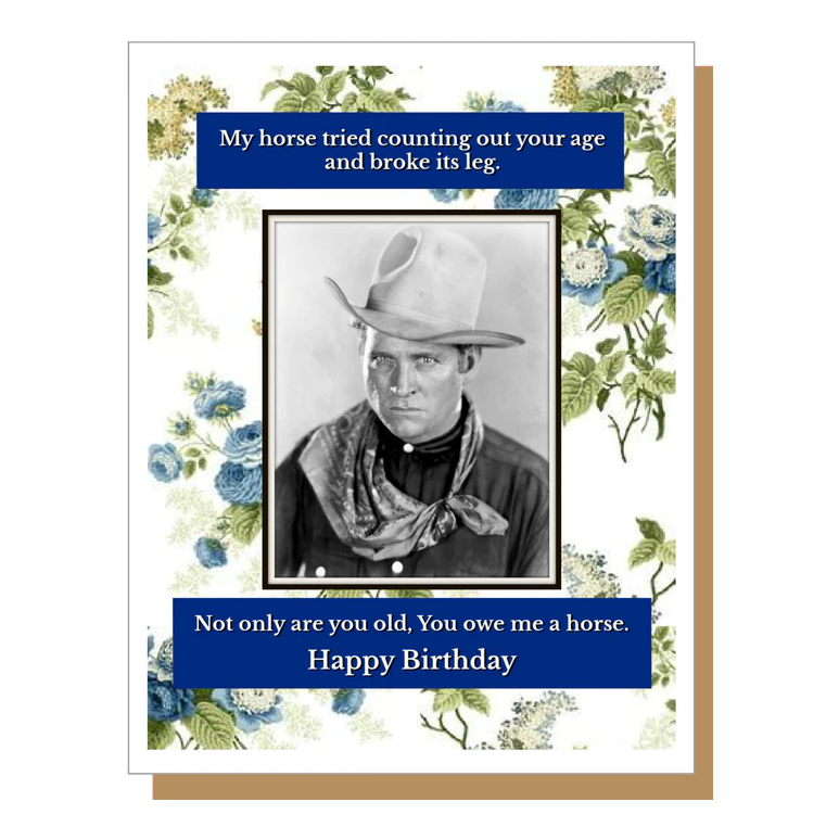 Umlaut Brooklyn Birthday Card – You Owe Me A Horse