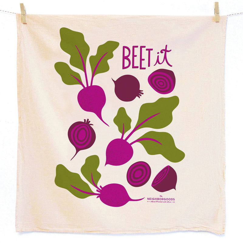 Dish Towel & Sponge Cloth Gift Set – "Beet It"