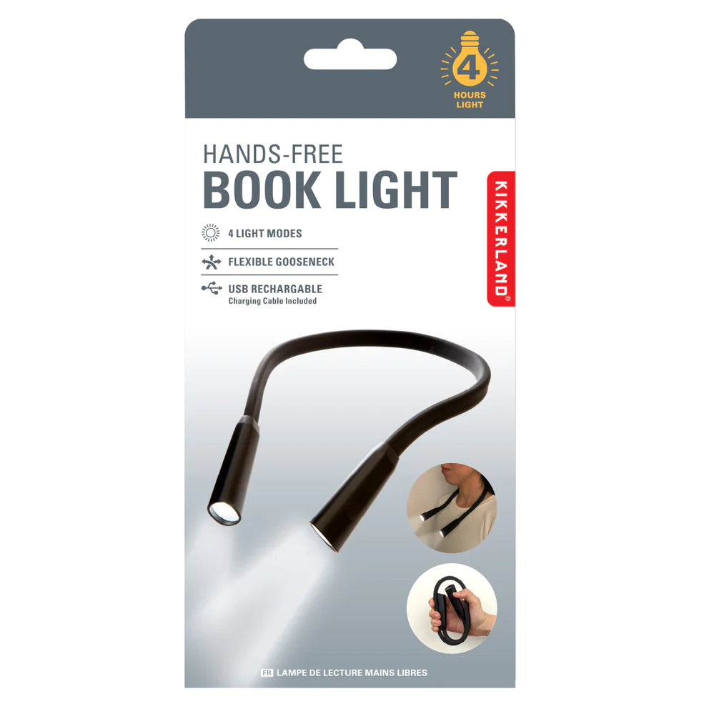 Kikkerland Hands Free USB Rechargeable Book Light