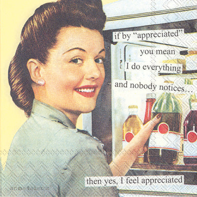 Anne Taintor "Appreciated" Cocktail Beverage Napkins – 20pk
