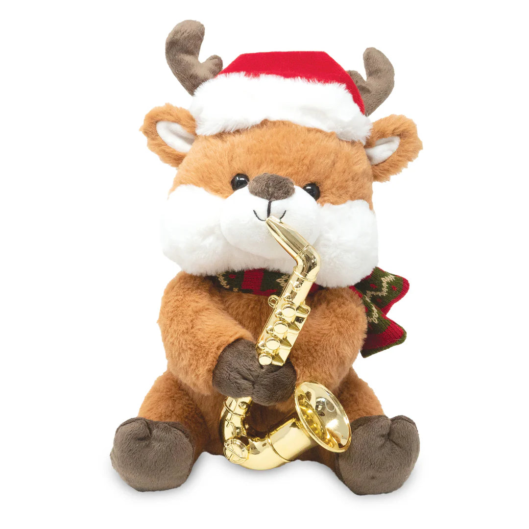 Merry Saxmas Sterling Musical Light-Up With Motion Plush Toy – 10"