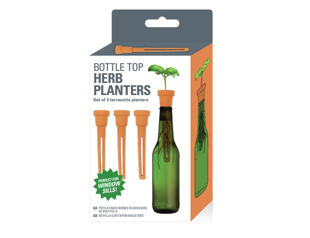 Bottle Top Herb Planter – Set of 3