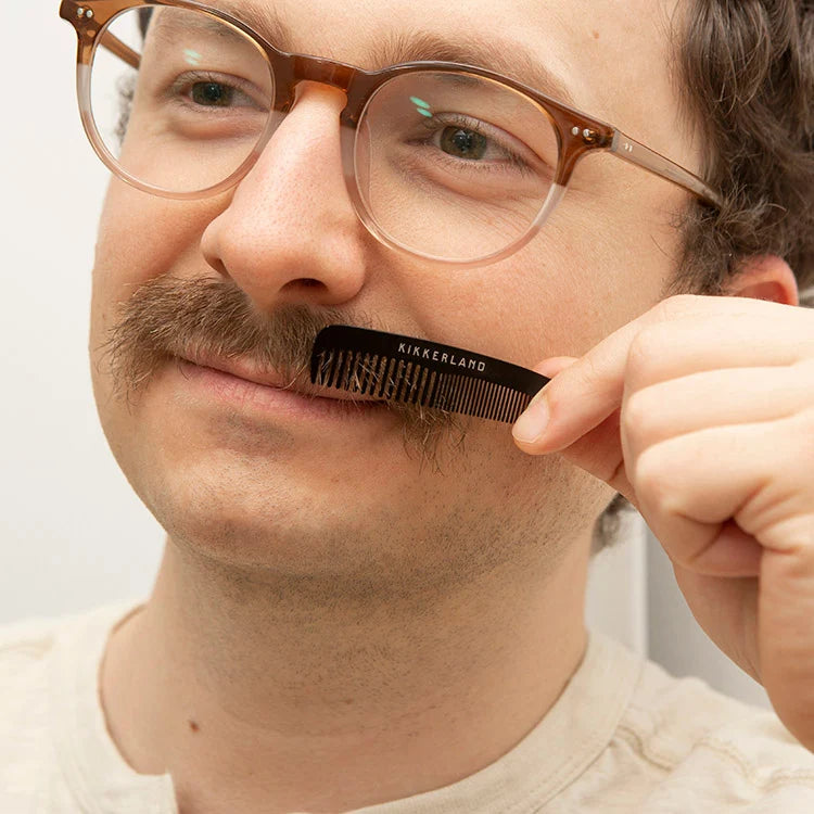 kikkerland Stainless Steel Mustache Comb