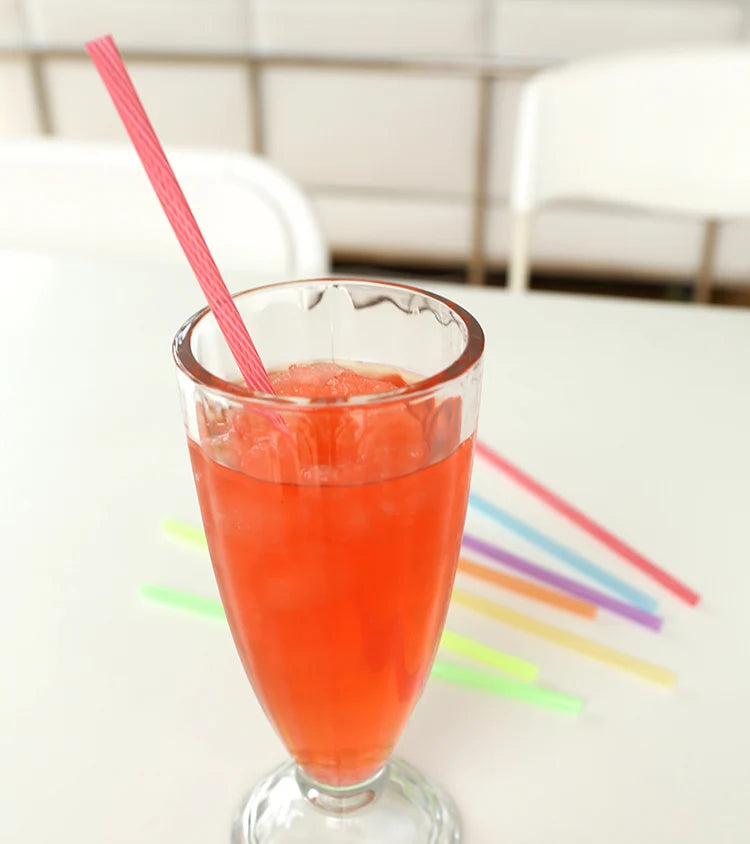 Kikkerland Reusable Rainbow Drinking Straws – Set of 24