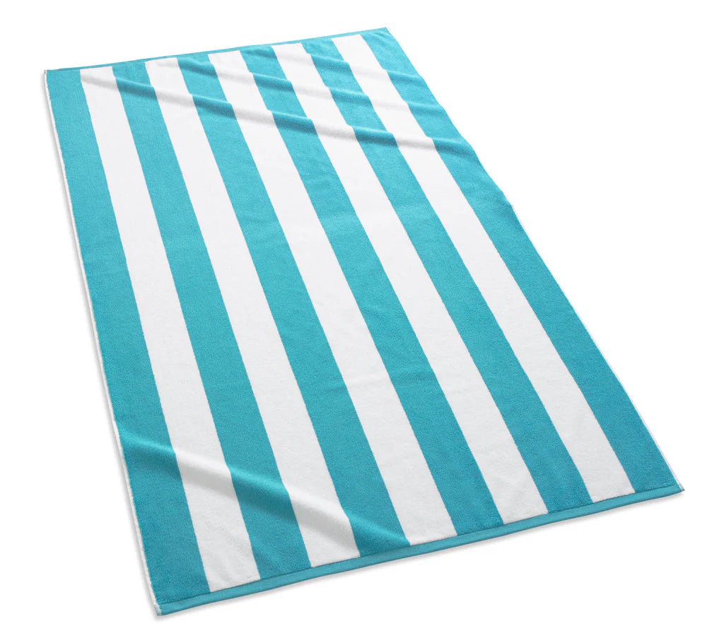 Kassatex Cabana Stripe Beach Towel – Aqua