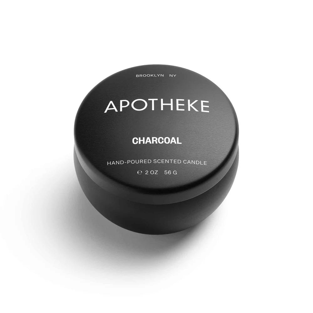 Apotheke Mini Candle Tin –  Charcoal – 2oz