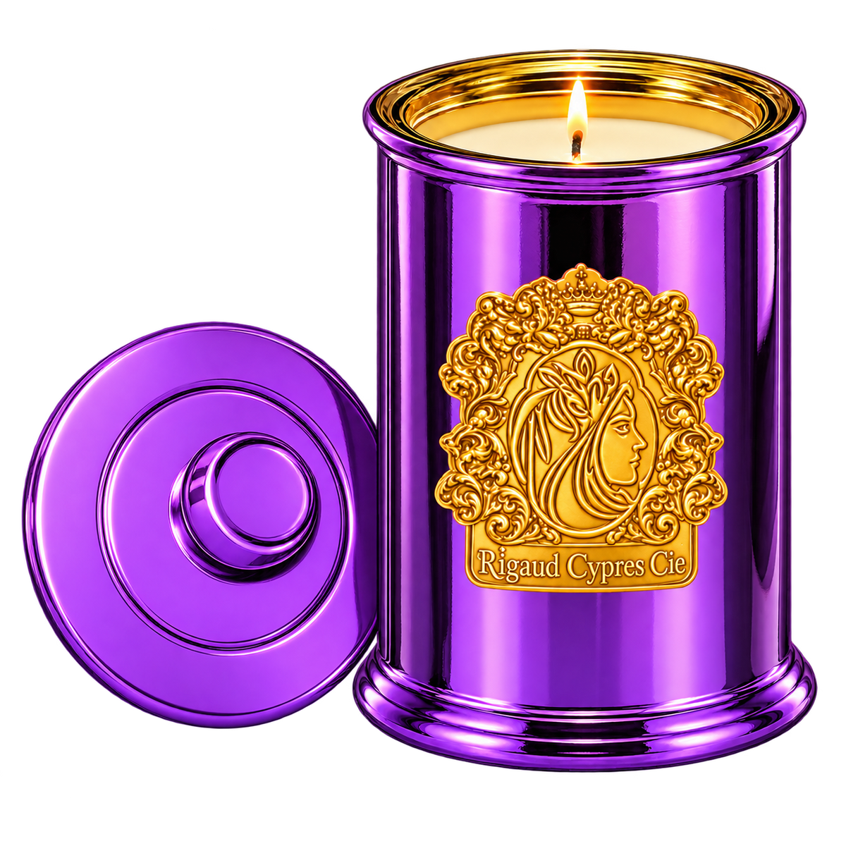 Khush Candle Petite Geste La Kins Collection – Purple Lacquer Candle – 5 oz