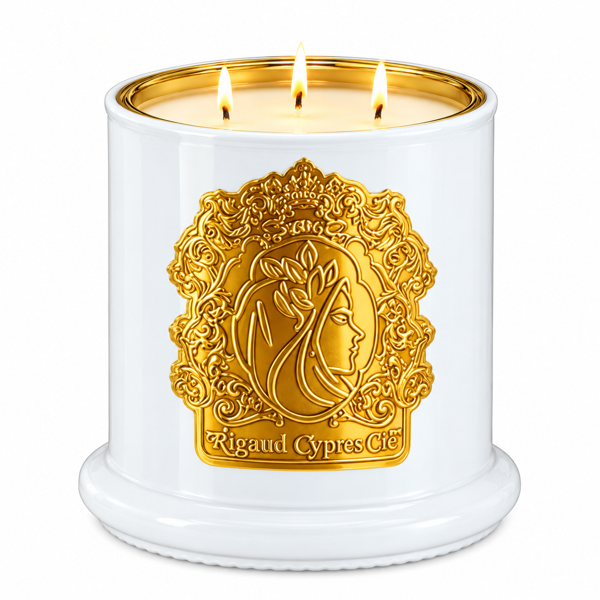 Khush Candle La Shabbar Collection –  3 Wick – Glass White Lacquer Candle – 35 oz