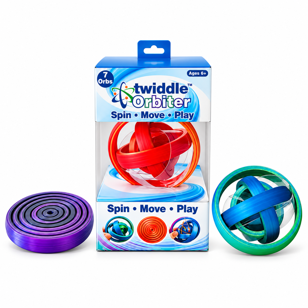 Zorbitz Twiddle Orbiter Fidget Toy – Assorted Colors – Each Sold Separately