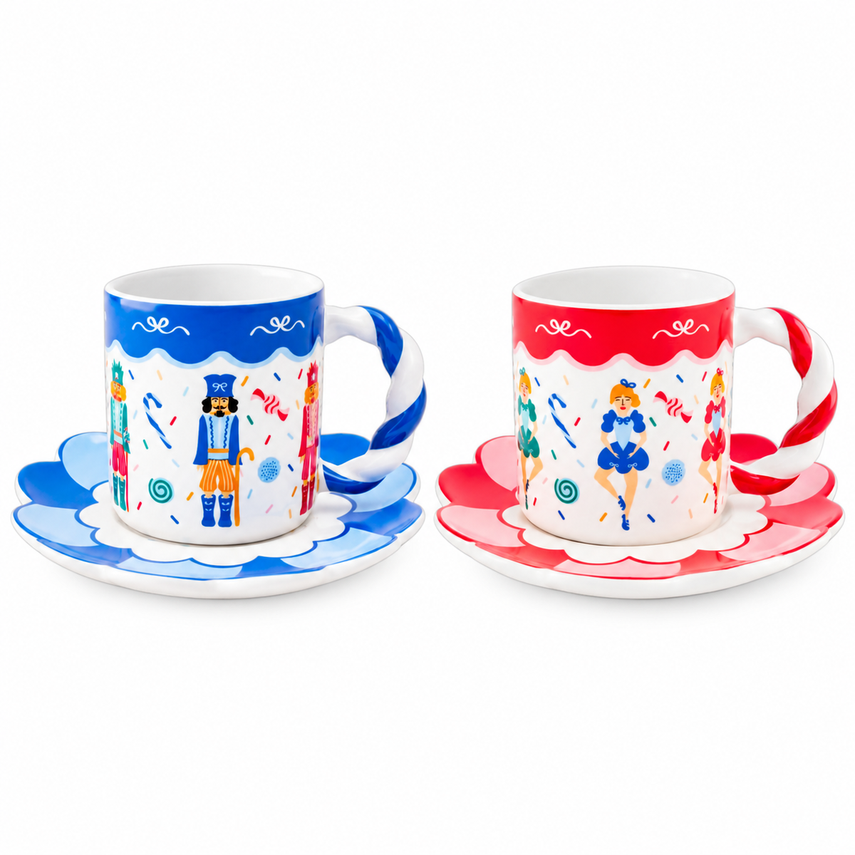 Bialetti Candy Land Nutcracker Cup & Saucer – Set of 2