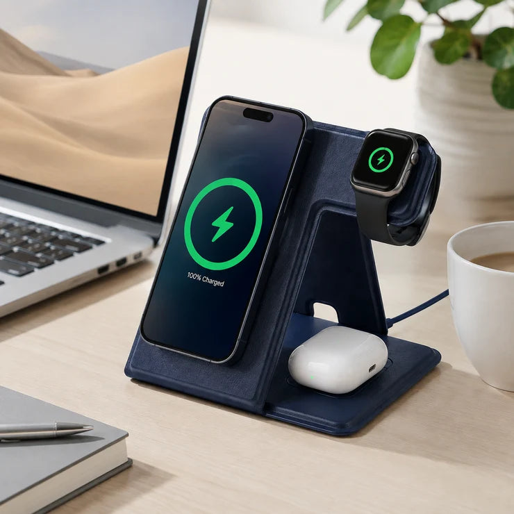 Garzini 3-in-1 Wireless Charger - Black