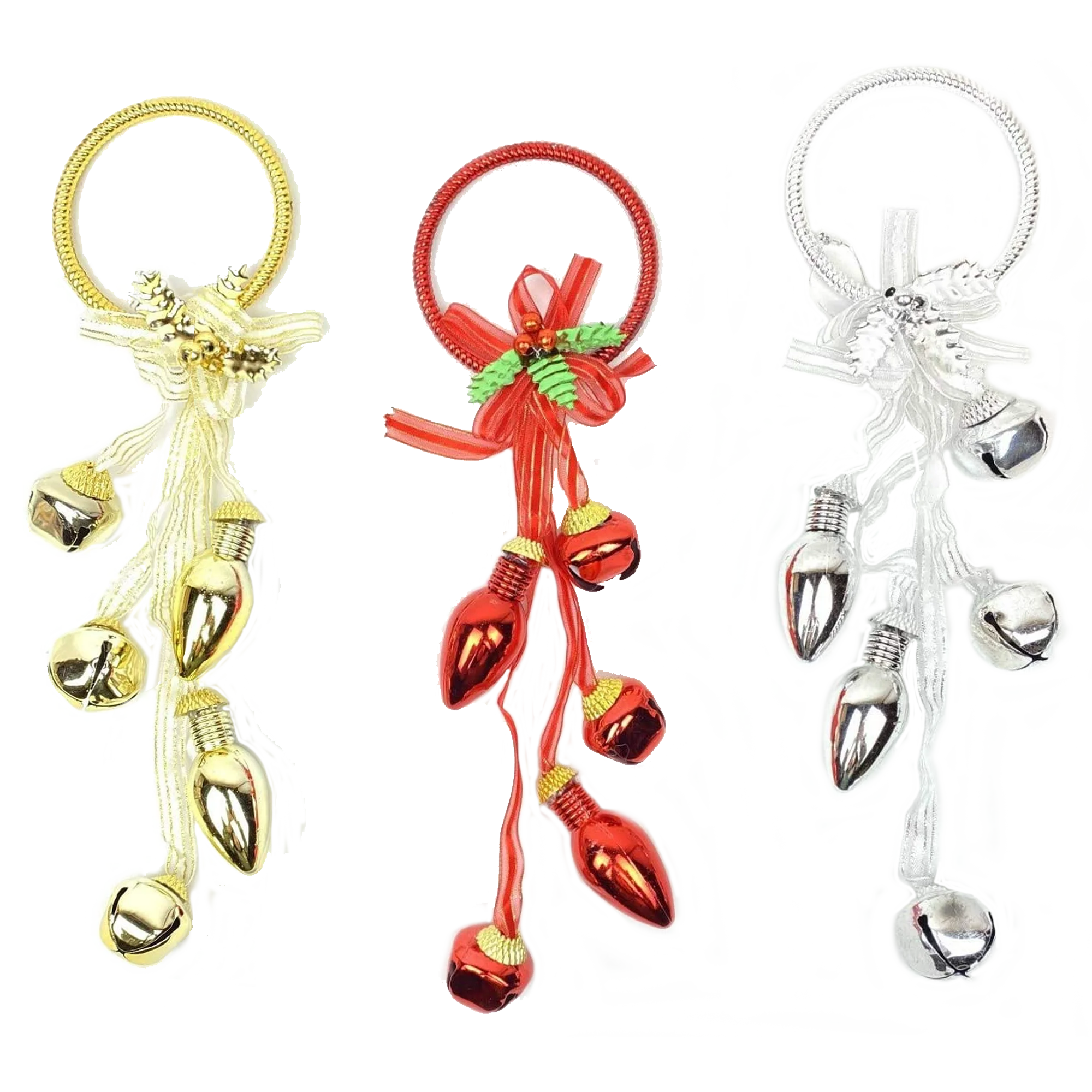 Christmas Jingle Bells Door Greeters – Assorted Colors – Each Color Sold Separately