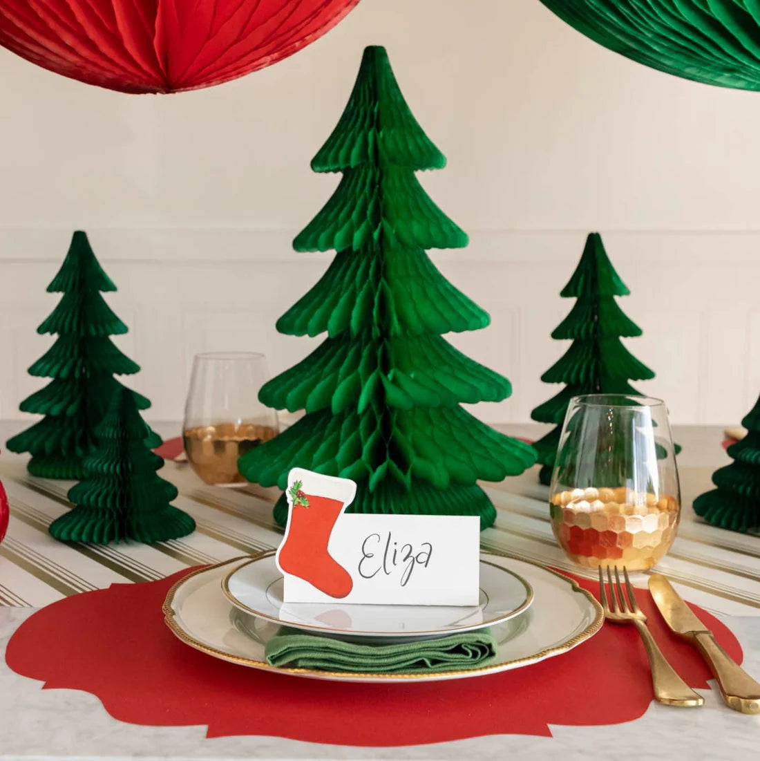 Honeycomb Green Paper Christmas Tree - Large – 25.5" x 16"