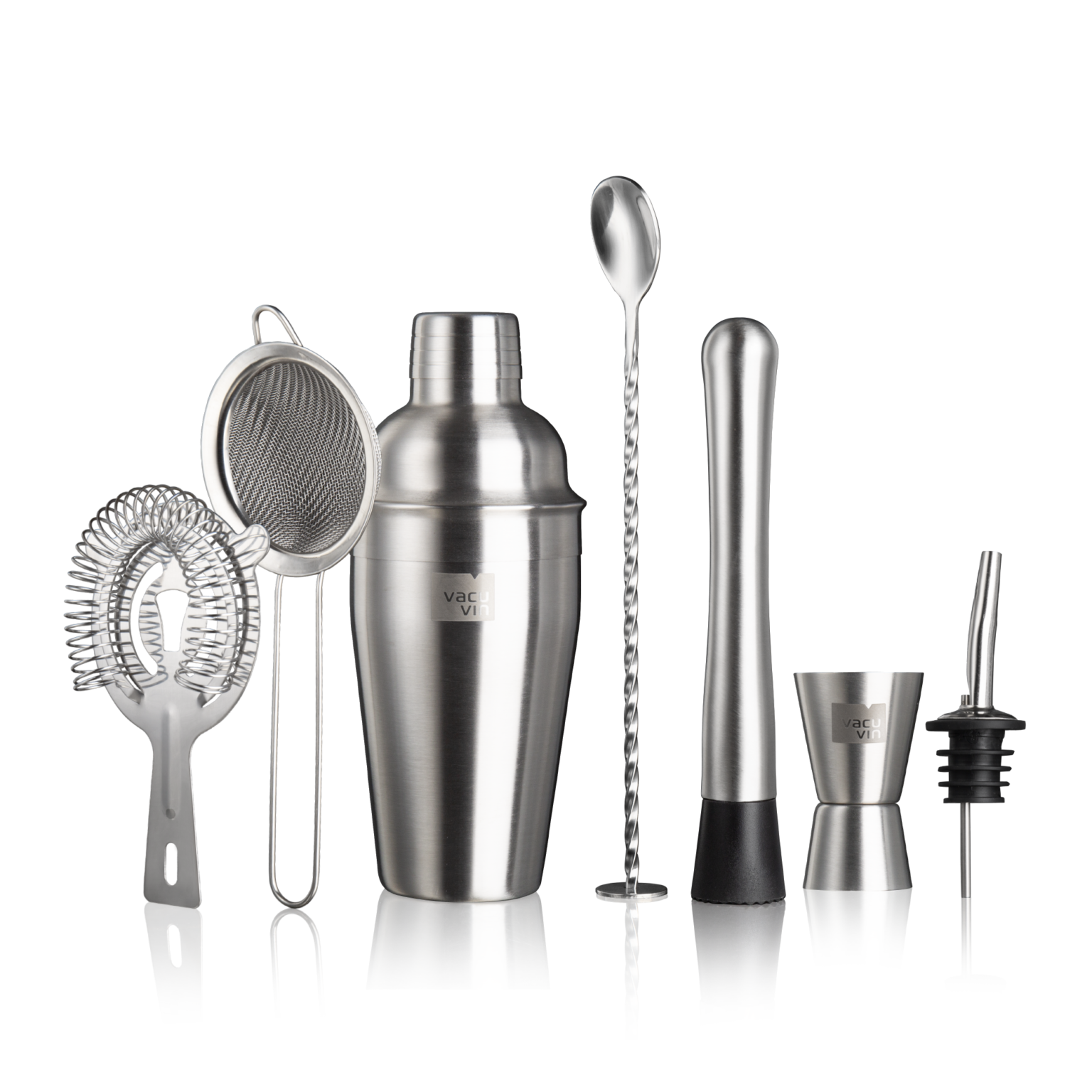 Vacu Vin Seven Piece Stainless Steel Cocktail Set